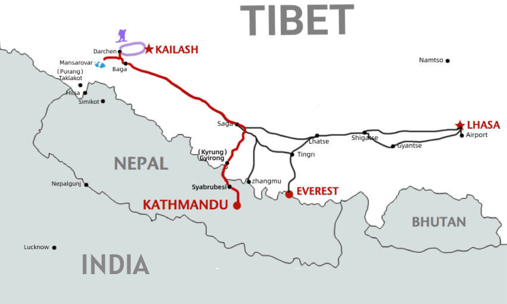 kailash parvat map